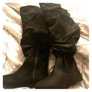 Ashley Stewart black slouch boots